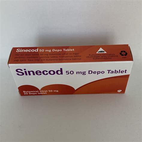sinecod depo 50 mg 20 tablet yan etkileri